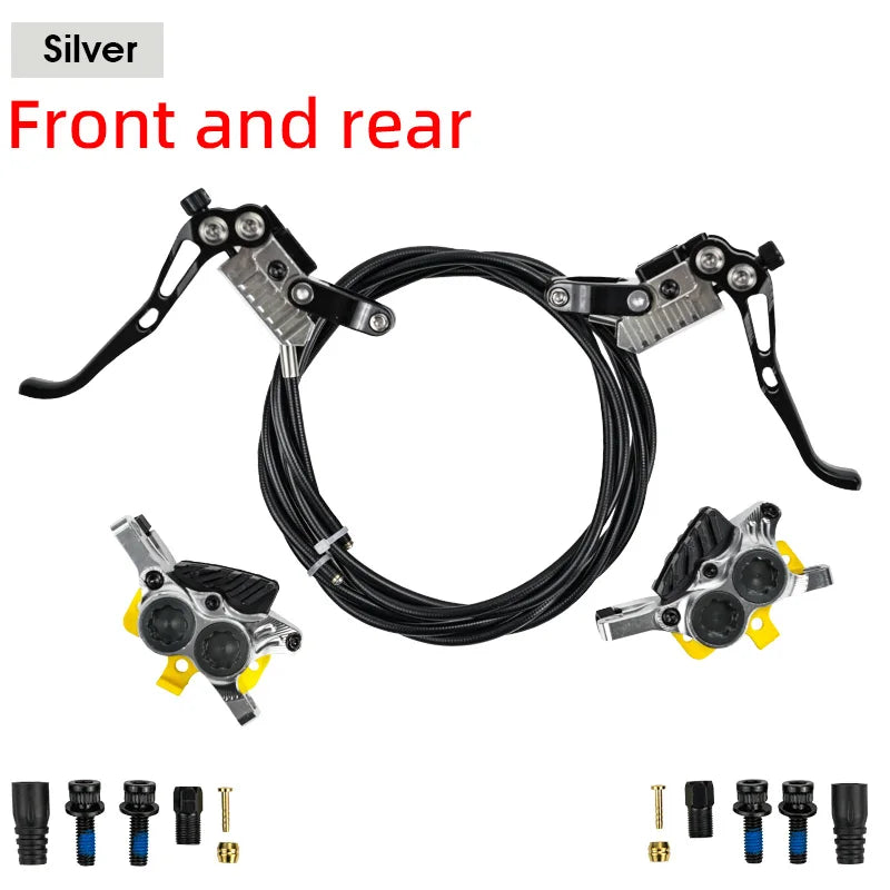 IIIPRO Vertical Cylinder MTB Brake 4 Piston Hydraulic Disc Brake Bicycle for Full Internal Cable Layout AM DH Mountain Bike NEW