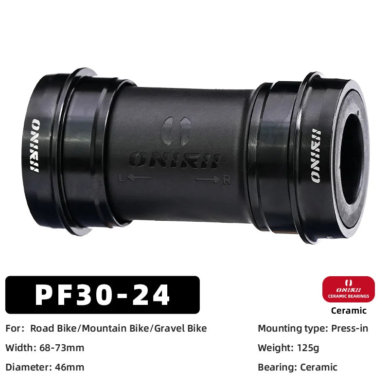 ONIRII Ceramic Bike Bottom Bracket 24mm BSA 86-92 BB30 T47 Threaded Press-in Lock Steel Bearing BB for MTB Road Bicycle Part NEW