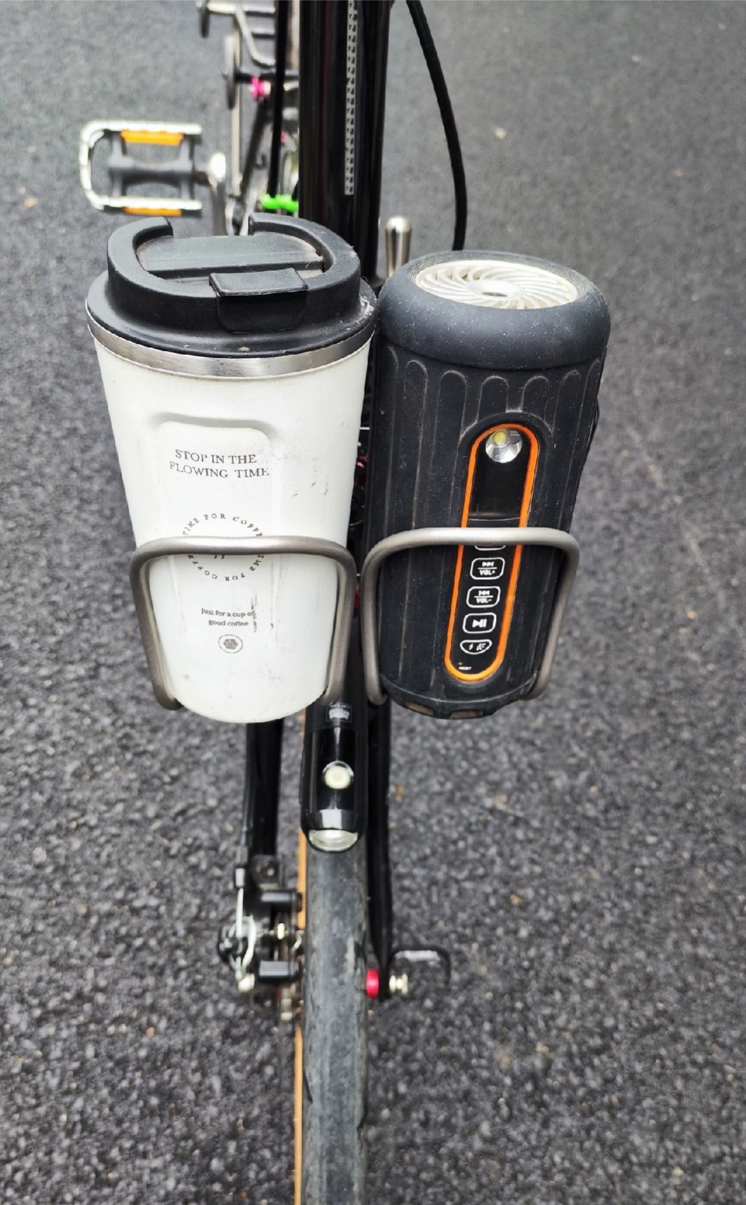 Brompton-Compatible Dual Titanium Water Bottle Cage Set with Pig Nose Mount