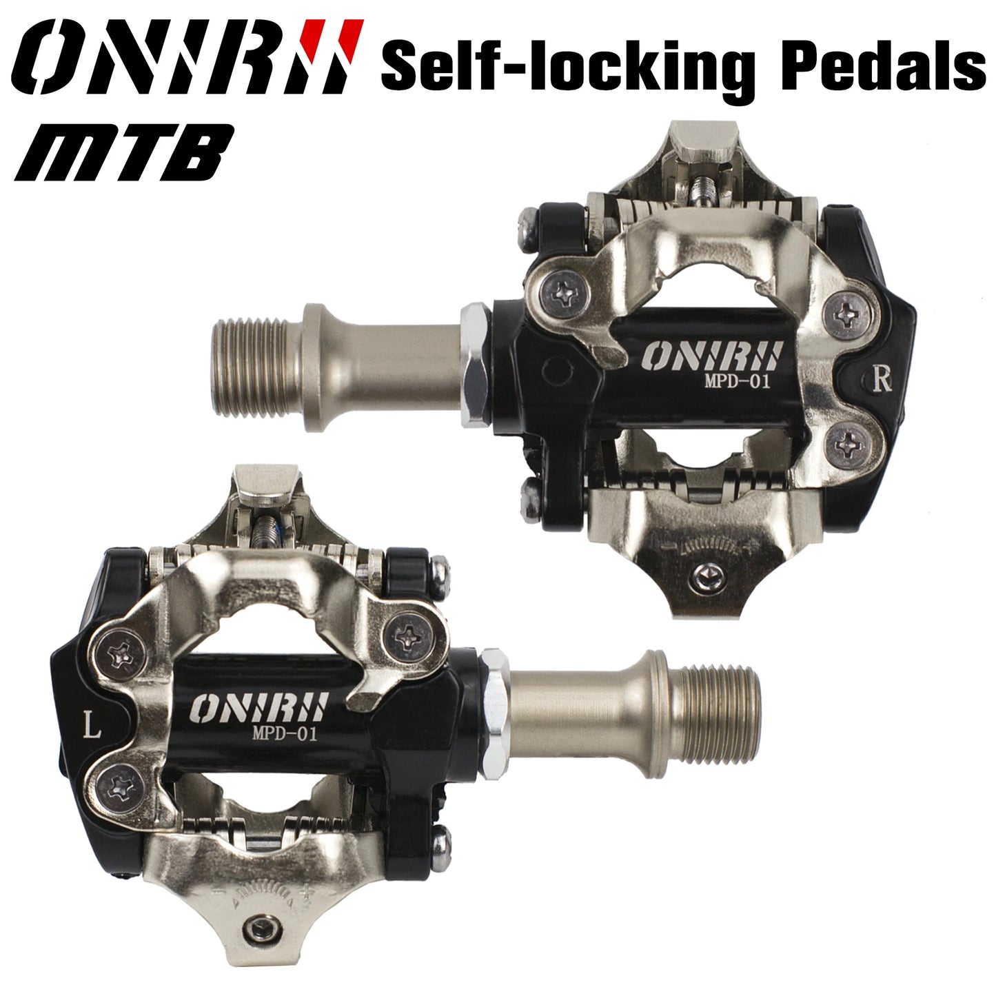 ONIRII Self-Locking SPD Pedals MTB for Bicycle Racing Mountain Bike Compatible Bearing Pedal DEORE XT M8100 M8000 M520 M540 New