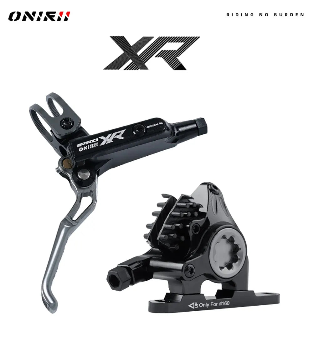 ONIRII XR Flat Mount Oil Disc Brake 2 Piston Hydraulic Clipper Double Side Brake with Rotor for Flat Handlebar Road Bike/MTB NEW