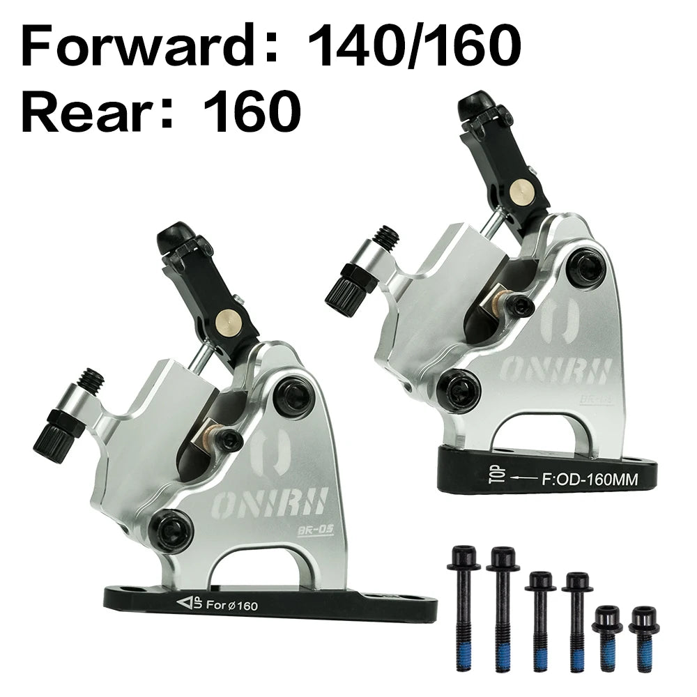 ONIRII Wire Pulling Hydraulic Disc Brake Calipers Flat Mount Oil Disc Brake for Road Bike Gravel Bicycle New