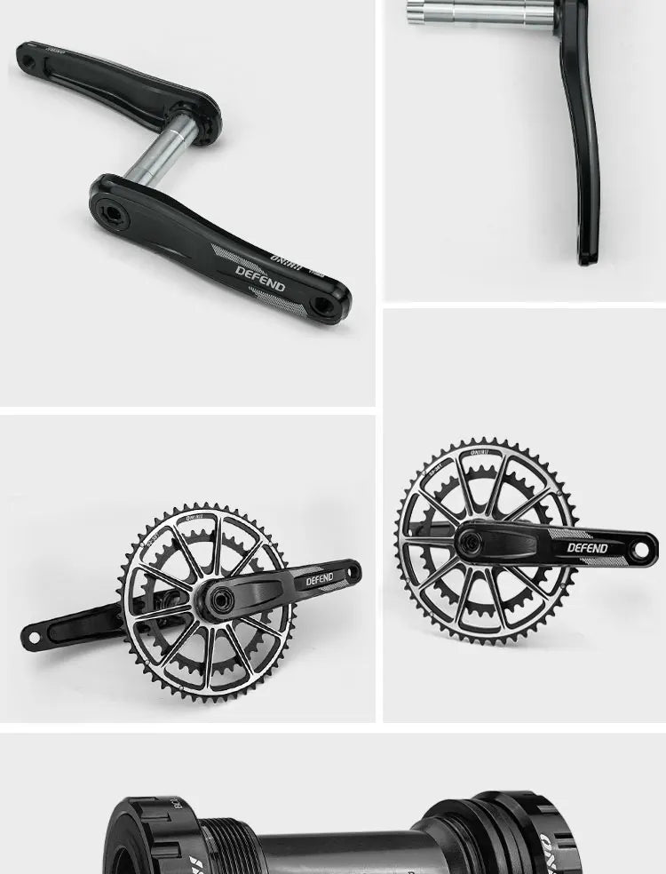 ONIRII Road Crankset with BB Crank 165/170/172.5/175mm Chainring 50-34T 52-36T 53-39T for Road Bike Folding Bike10/11/12 Speed