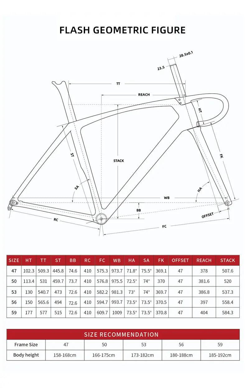 ONIRII FLASH Carbon All-around Road Frame Internal Cable with Integrated Handlebar Fork, Headset, Seat Post for Road Bicycle NEW