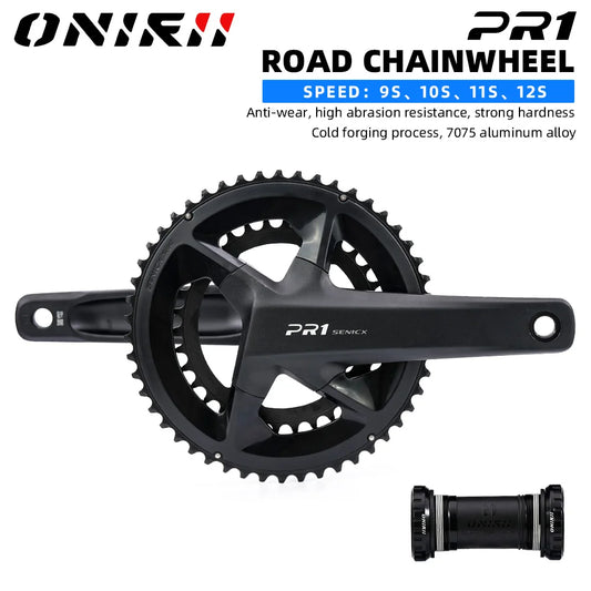 SENICX PR1 Road Crank with BB DUB Chainwheel 165 170 172.5 175mm GXP Chainring Crown 50-34T for Road Bicycle 9/10/11/12 Speed