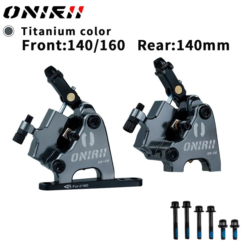 ONIRII Wire Pulling Hydraulic Disc Brake Calipers Flat Mount Oil Disc Brake for Road Bike Gravel Bicycle New