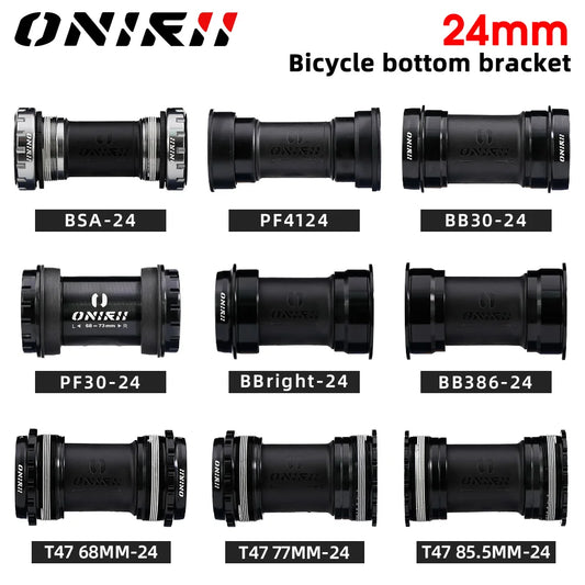 ONIRII Ceramic Bike Bottom Bracket 24mm BSA 86-92 BB30 T47 Threaded Press-in Lock Steel Bearing BB for MTB Road Bicycle Part NEW