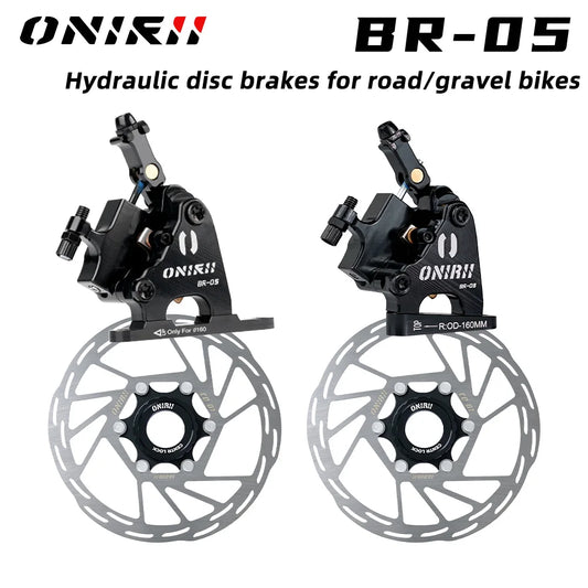 ONIRII Hydraulic Disc Brake with Centerlock Rotor Flat Mount CX Rotor Brake Caliper for Gravel Bike Road Bicycle Trp Spyre New