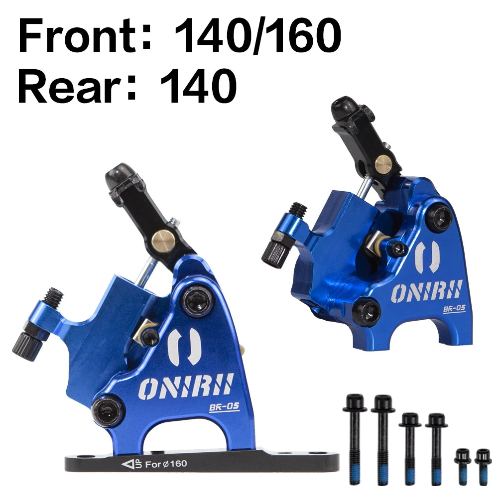 ONIRII Wire Pulling Hydraulic Disc Brake Calipers Flat Mount Oil Disc Brake for Road Bike Gravel Bicycle New