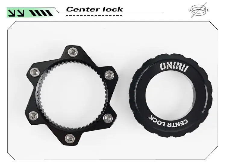 ONIRII Disc Center Lock Hub Conversion Mountain Centerlock to 6-hole Bike Brake Adapter Outdoor Cycle Biking Entertainment New