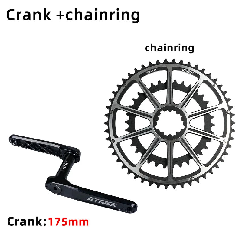 Road Bike Crank Crankset 165/170/172.5/175mm Chainring 46-30T 50-34 for 9 10 11 12 Speed Gravel Bicycle NEW