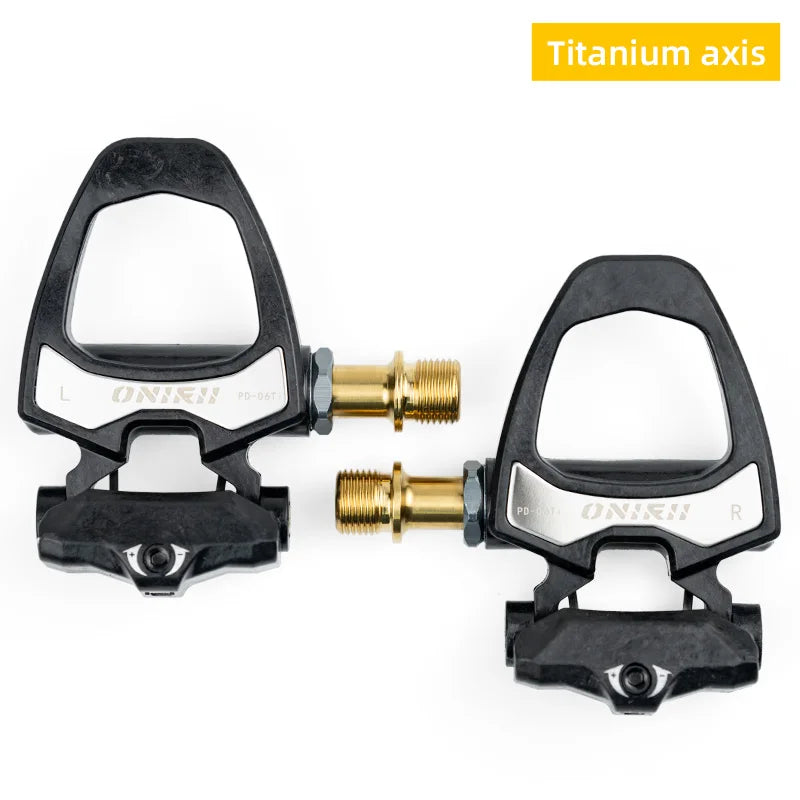 ONIRII PD-06 Road Bike Carbon Lock Pedals Bicycle SPD Self-Locking Steel/Titanium 6 Degree Pedal with Locking Plate for Road NEW