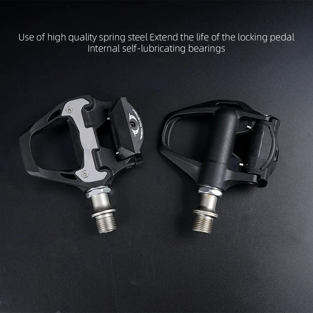 Pedals Road Bike Bicycle Self-locking Pedal with Cleats Pads Screws 2 Sealed Bearing Ultralight Bike Part for 105 UT New ONIRII