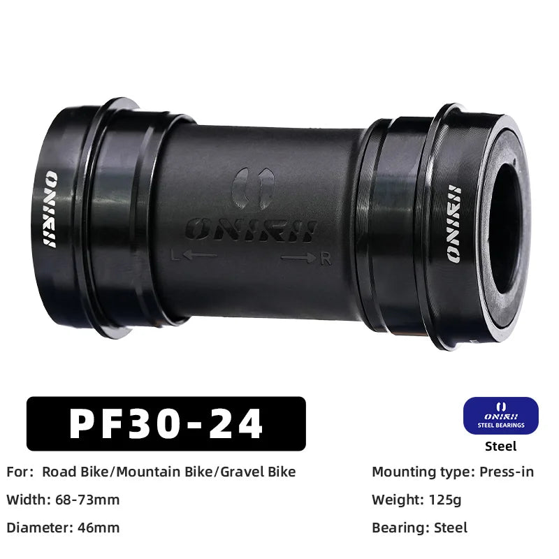 ONIRII Ceramic Bike Bottom Bracket 24mm BSA 86-92 BB30 T47 Threaded Press-in Lock Steel Bearing BB for MTB Road Bicycle Part NEW