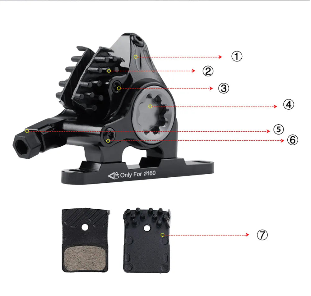 ONIRII XR Flat Mount Oil Disc Brake 2 Piston Hydraulic Clipper Double Side Brake with Rotor for Flat Handlebar Road Bike/MTB NEW