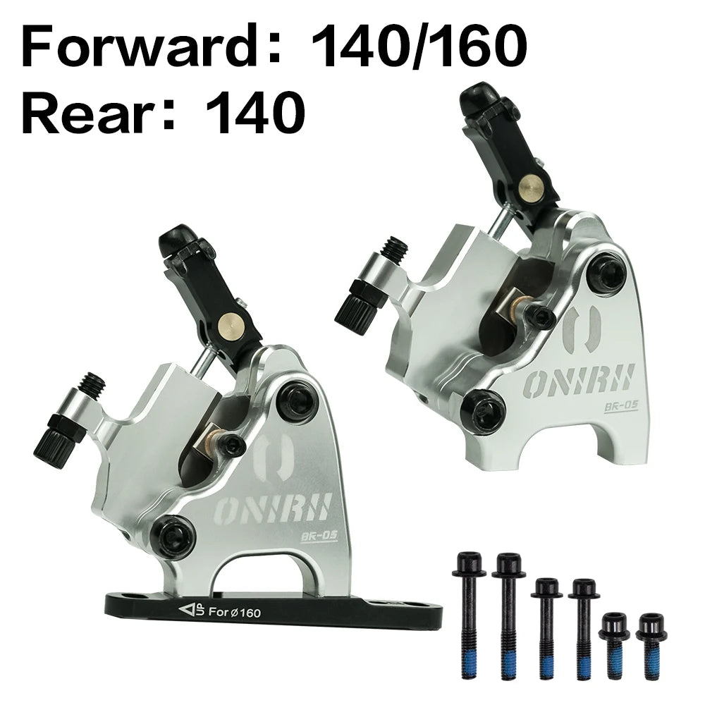 ONIRII Wire Pulling Hydraulic Disc Brake Calipers Flat Mount Oil Disc Brake for Road Bike Gravel Bicycle New