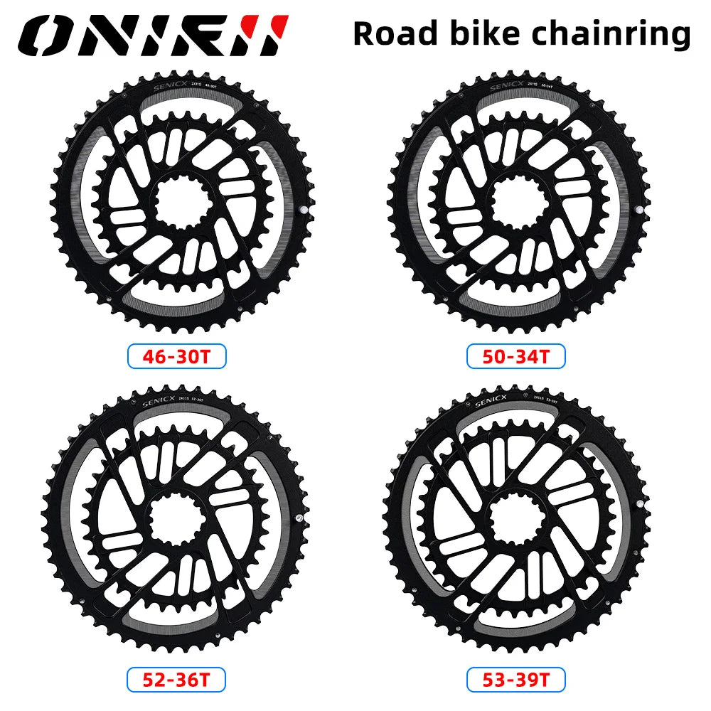 Road Bike Chainring 46-30T 50-34T 52-36T 53-39T 3 Bolt Direct Mount Crown for Road Bicycle SENICX NEW