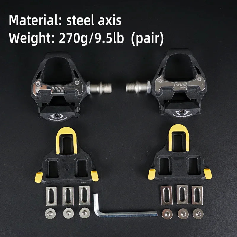 Pedals Road Bike Bicycle Self-locking Pedal with Cleats Pads Screws 2 Sealed Bearing Ultralight Bike Part for 105 UT New ONIRII
