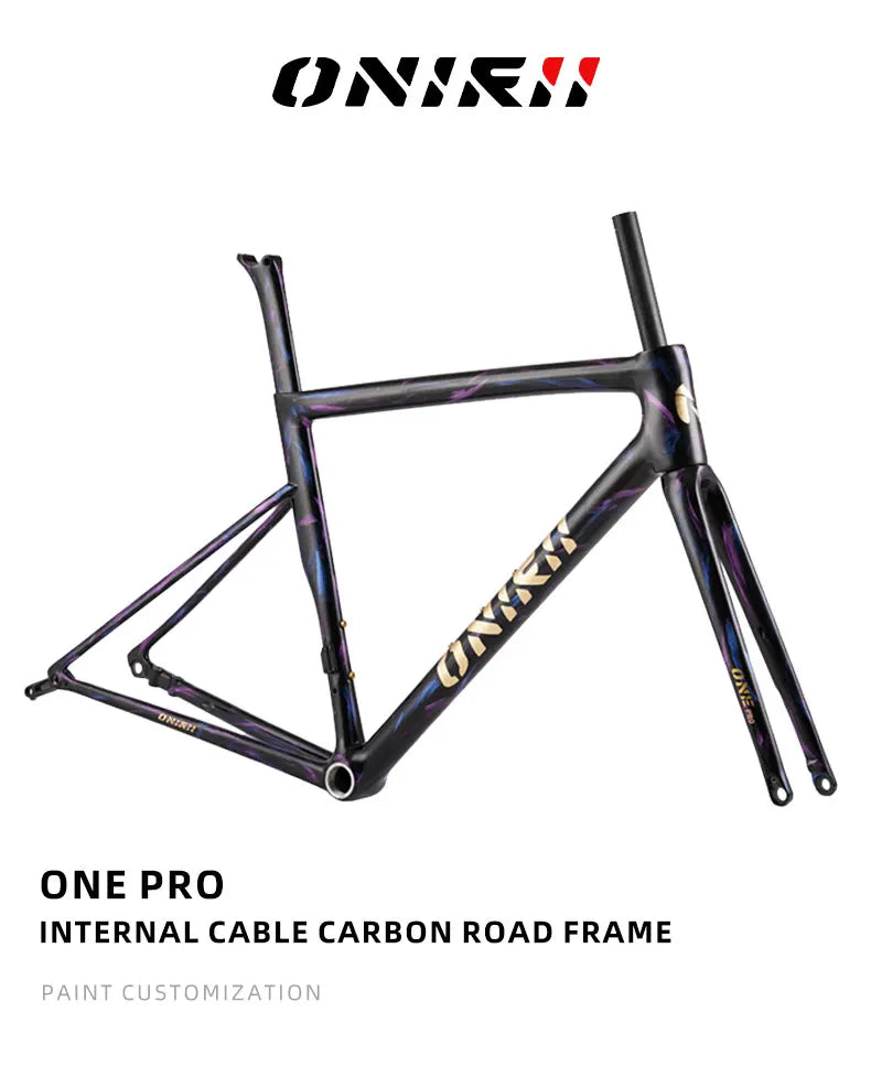 ONIRII ONE PRO Carbon Climbing Frame Inner Cable with Integrated Handleba,Thru Axle,Fork, Headset, Seat Post for Road Bike NEW