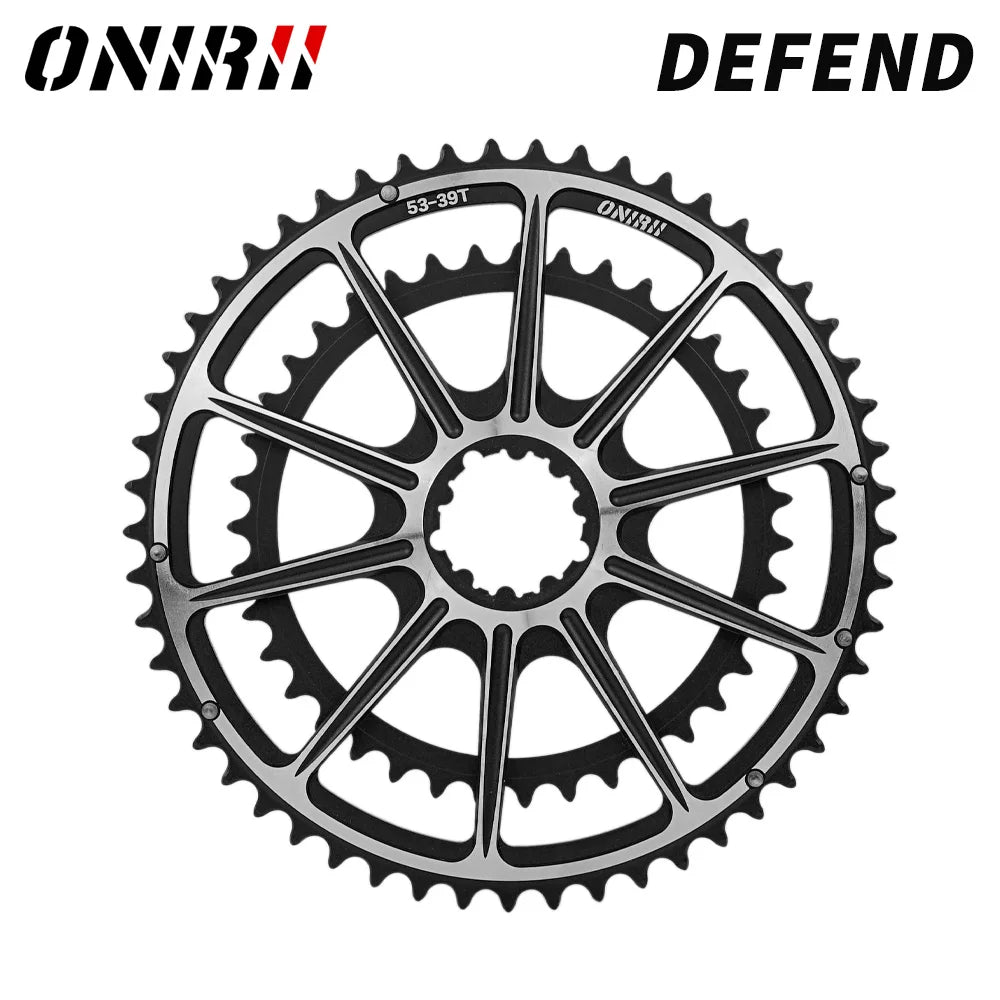 ONIRII Road Crankset with BB Crank 165/170/172.5/175mm Chainring 50-34T 52-36T 53-39T for Road Bike Folding Bike10/11/12 Speed