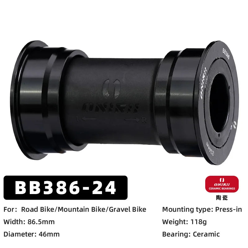 ONIRII Ceramic Bike Bottom Bracket 24mm BSA 86-92 BB30 T47 Threaded Press-in Lock Steel Bearing BB for MTB Road Bicycle Part NEW
