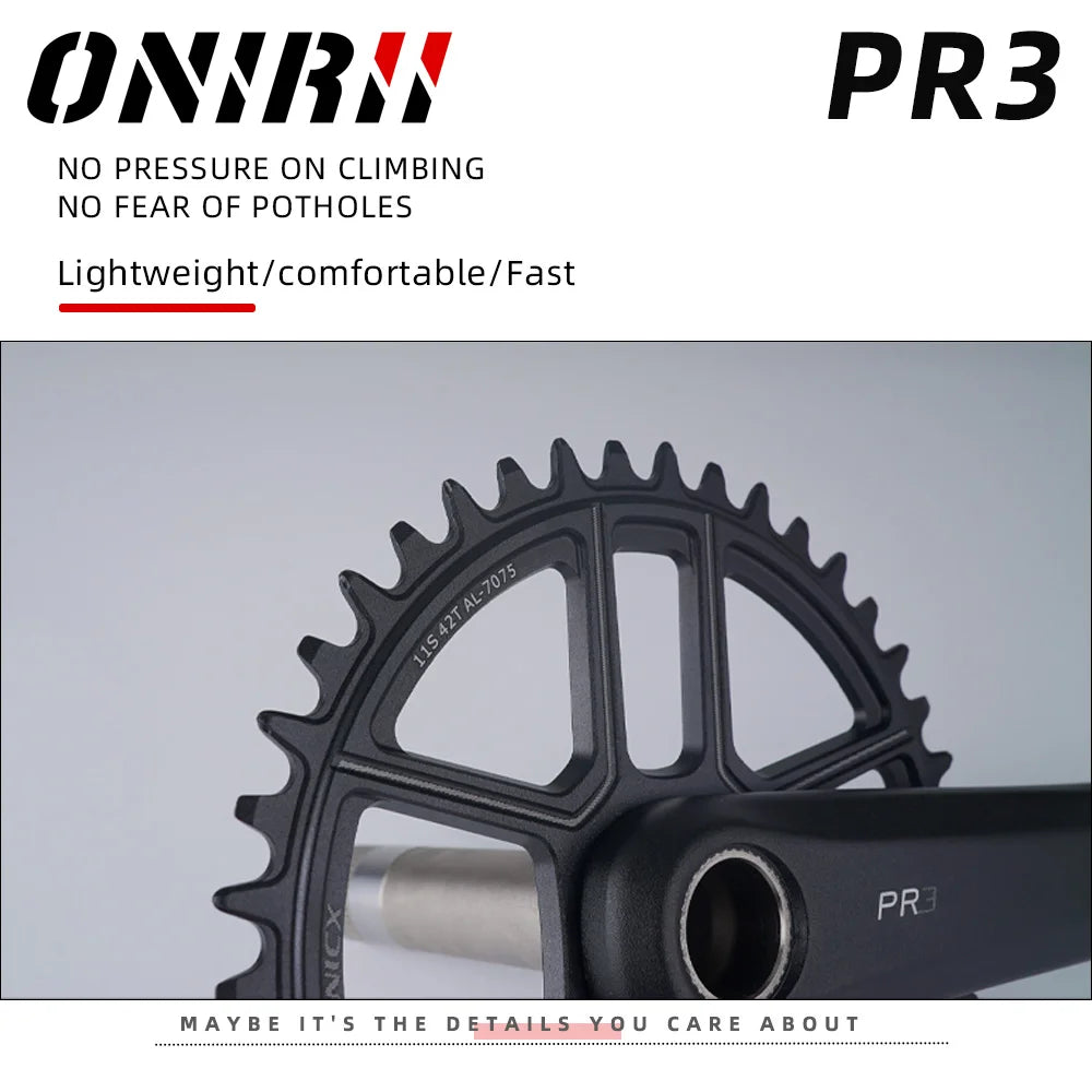 ONIRII Road Crankset Gravel PR3 165/170/172.5/175mm Crank Chainring 40T/42T/44T for Folding Gravel Bikes 10/11/12S NEW