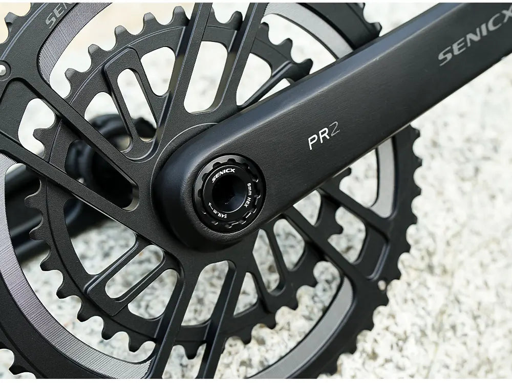 SENICX Road Crankset PR2 165 170 172.5 175mm Crank 46-30T Chainring with Bottom Bracket DUB for Road Folding Bike