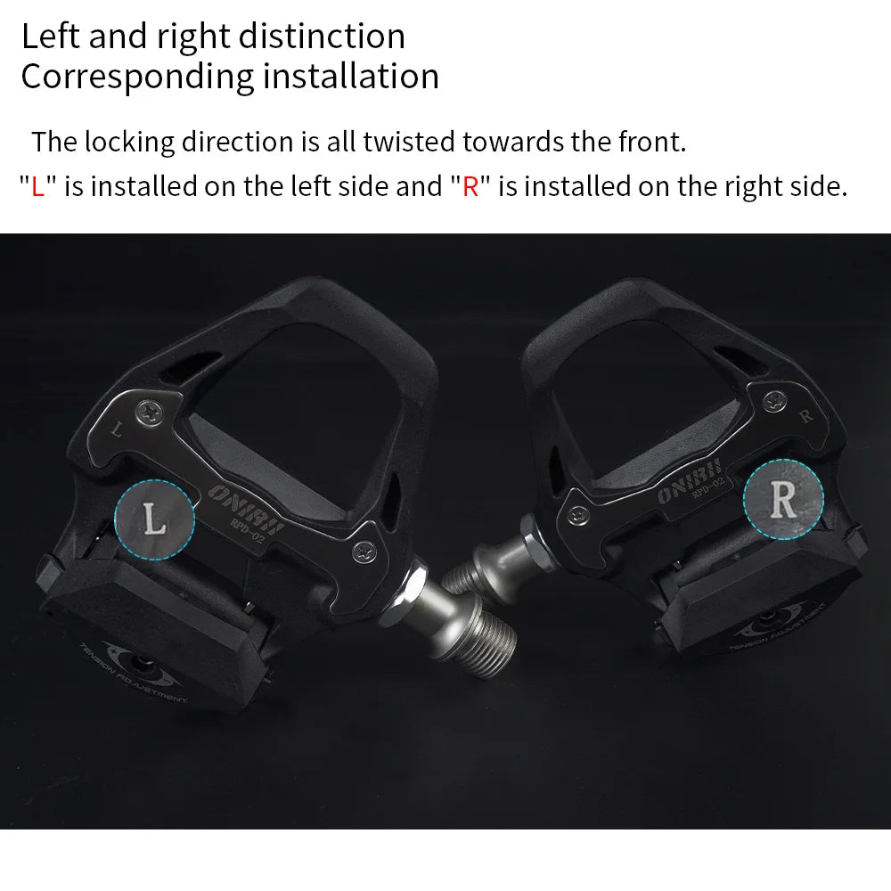 Pedals Road Bike Bicycle Self-locking Pedal with Cleats Pads Screws 2 Sealed Bearing Ultralight Bike Part for 105 UT New ONIRII