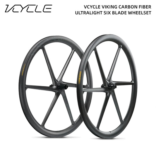 2024 ONIRII VCYCLE Ultralight Carbon 6 Spoke Wheel T800 Six Spoke HG Vacuum Tubeless 40mm with Hooked Edge for Road Bicycle NEW