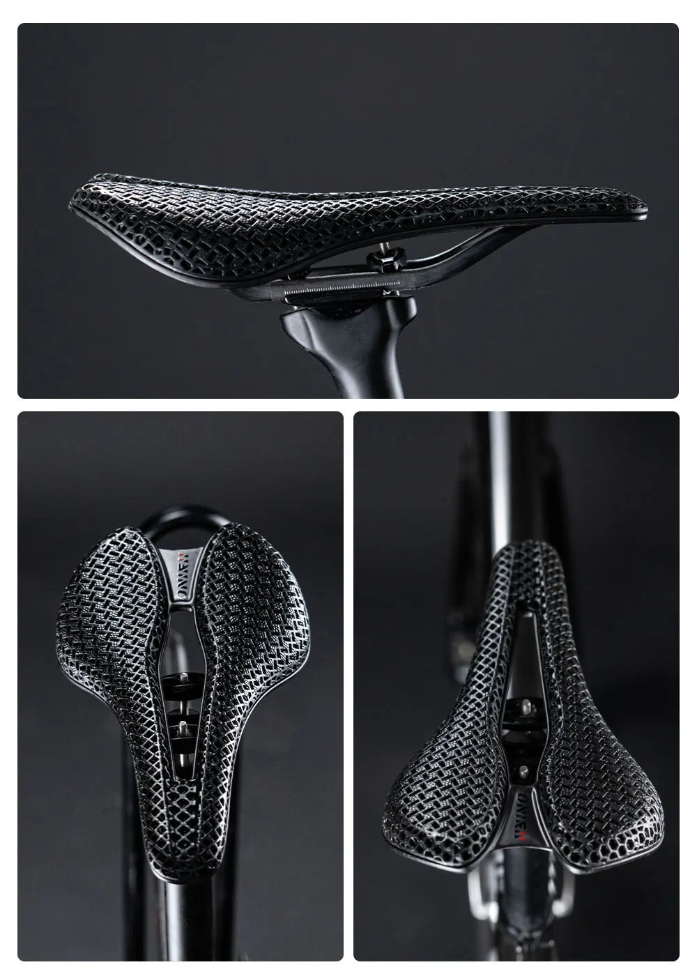 2024 ONIRII 3D Printed Bike Saddle Carbon Hollow Seat 6 Partition Comfortable Breathable Cycling Seat for Road MTB Bicycle NEW