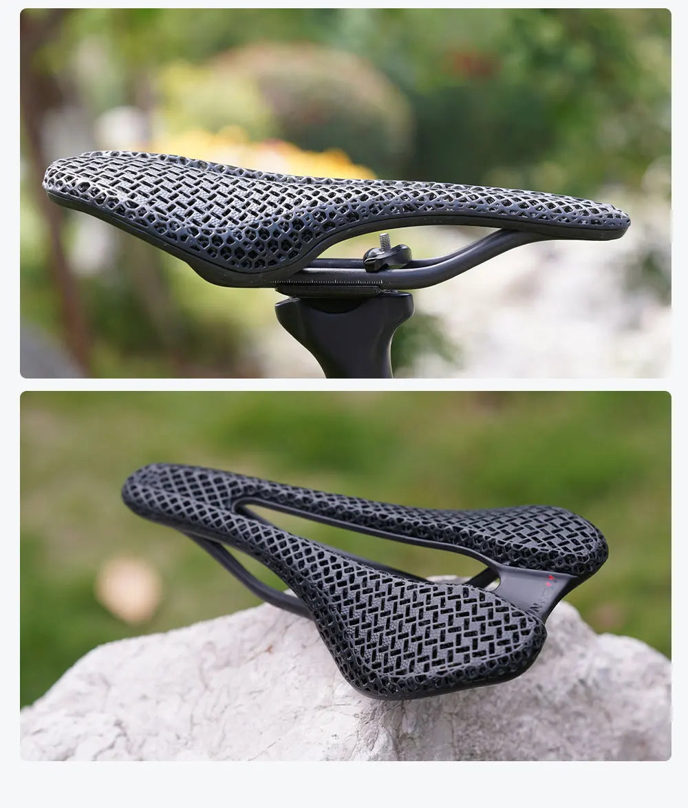 2024 ONIRII 3D Printed Bike Saddle Carbon Hollow Seat 6 Partition Comfortable Breathable Cycling Seat for Road MTB Bicycle NEW