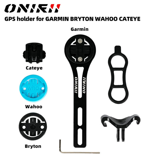 ONIRII Bike GPS Holder Suits GARMIN BRYTON WAHOO CATEYE Computer Mount Stand Extension Lamp Bracket for Road/MTB/Gravel Bicycle