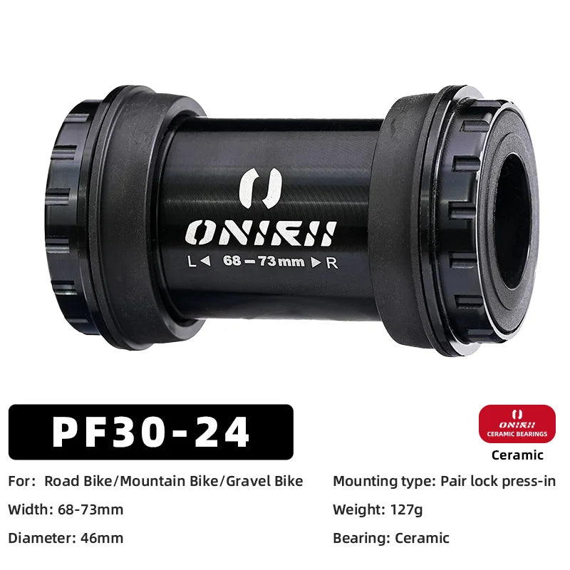 ONIRII Ceramic Bike Bottom Bracket 24mm BSA 86-92 BB30 T47 Threaded Press-in Lock Steel Bearing BB for MTB Road Bicycle Part NEW