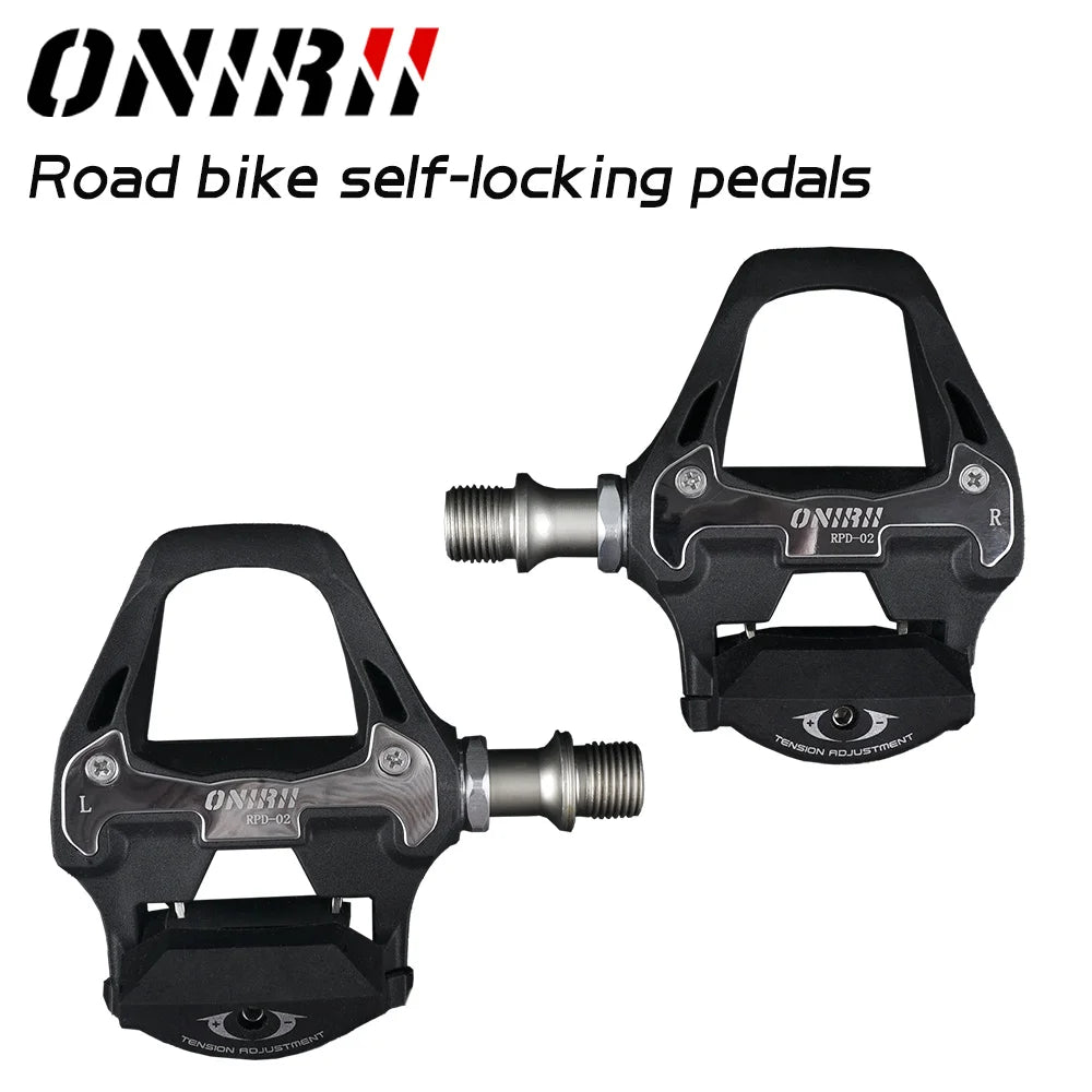Pedals Road Bike Bicycle Self-locking Pedal with Cleats Pads Screws 2 Sealed Bearing Ultralight Bike Part for 105 UT New ONIRII
