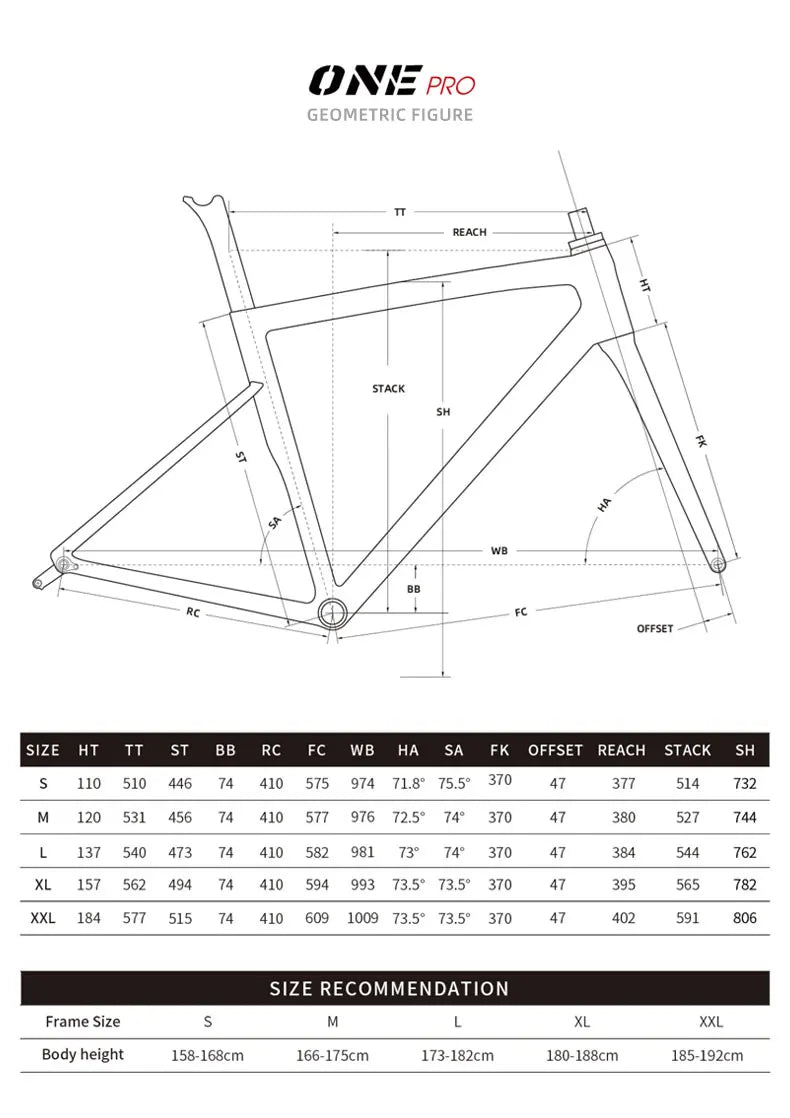 ONIRII ONE PRO Carbon Climbing Frame Inner Cable with Integrated Handleba,Thru Axle,Fork, Headset, Seat Post for Road Bike NEW