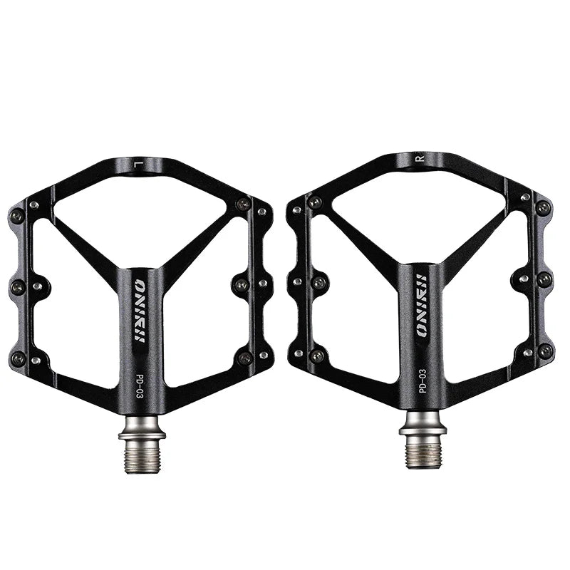 ONIRII MTB Flat Pedal with Fitting Tool Anti-slip Nails Aluminum Bearing for XC Mountain/ Folding/Road /Fixed Gear Bike NEW