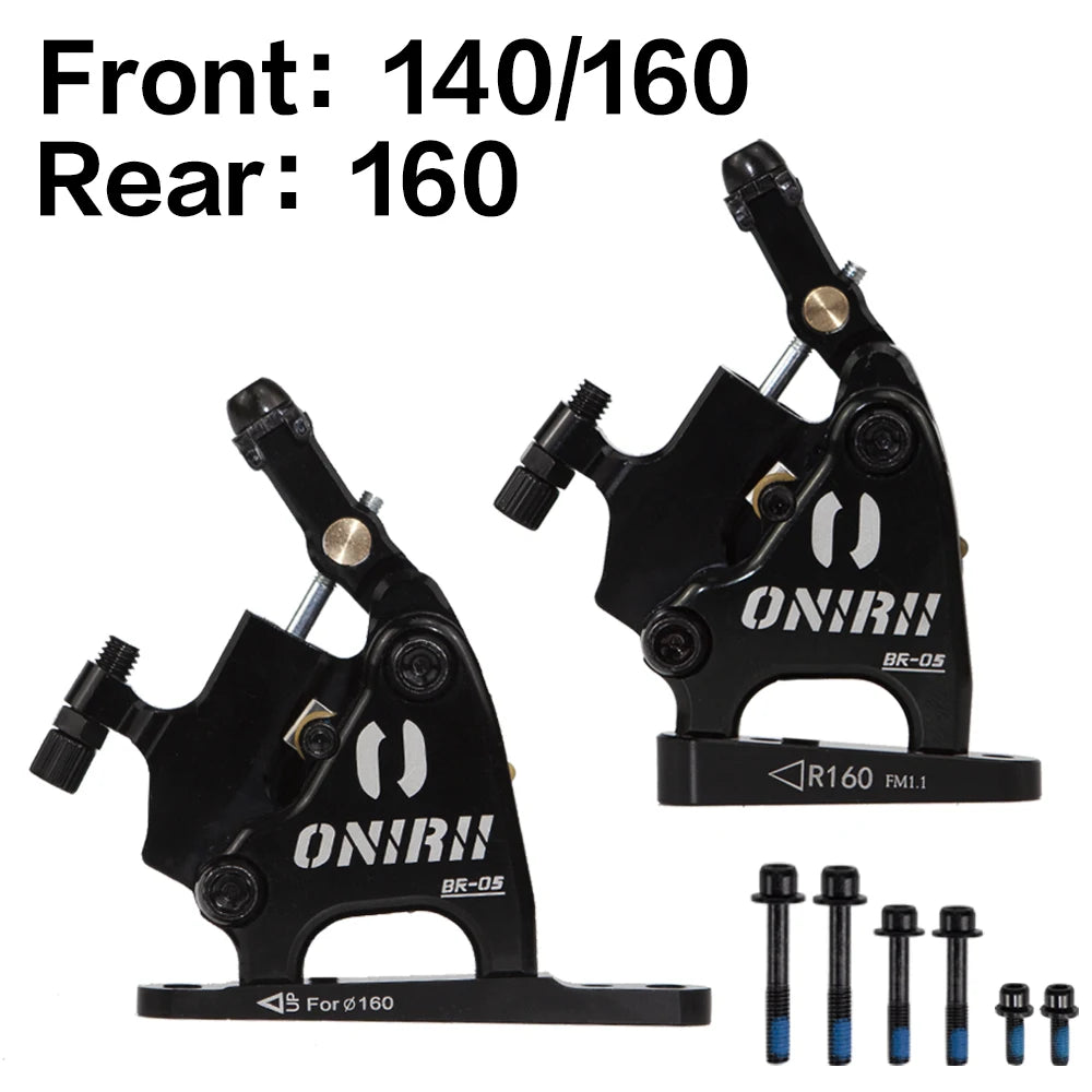ONIRII Wire Pulling Hydraulic Disc Brake Calipers Flat Mount Oil Disc Brake for Road Bike Gravel Bicycle New